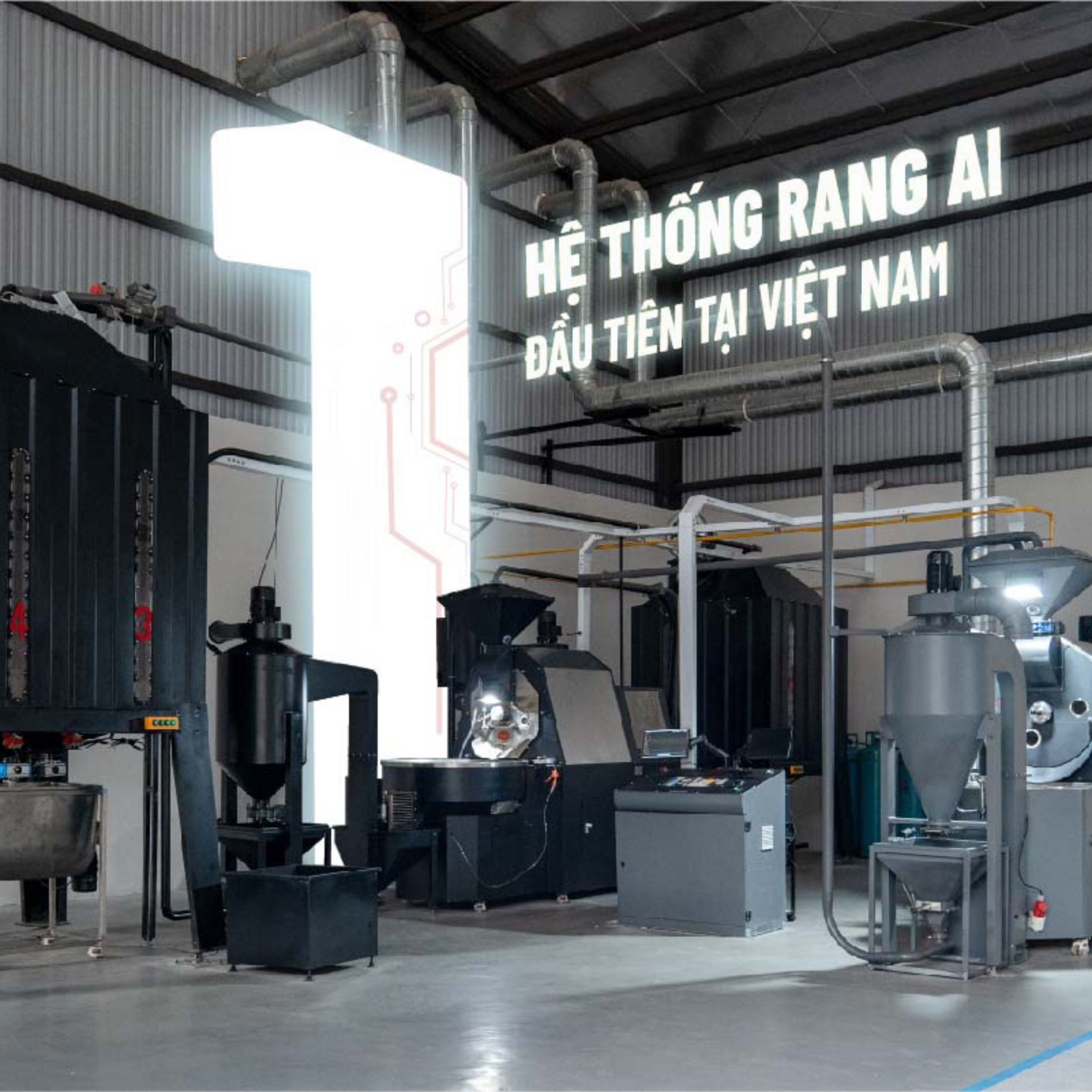 Hệ thống rang cà phê ứng dụng AI đầu tiên tại Việt Nam đi vào hoạt động