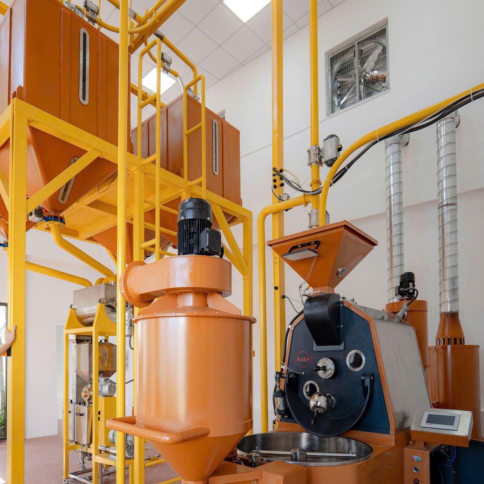 Mars V5 AI 15kg Coffee Roasting System: A Complete Production Line from Loading to Packaging