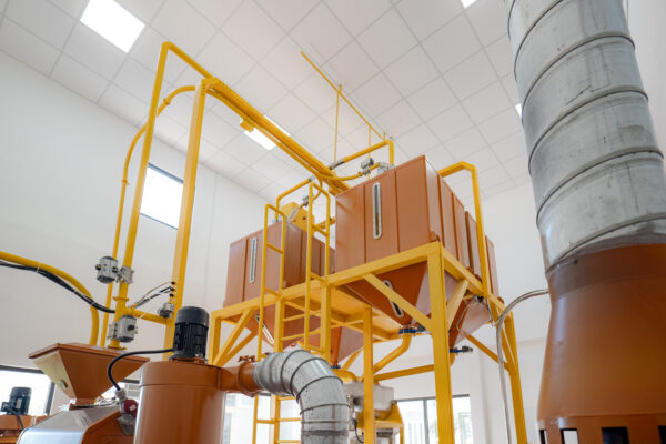 Cụm 4 silo chứa cà phê sau rang