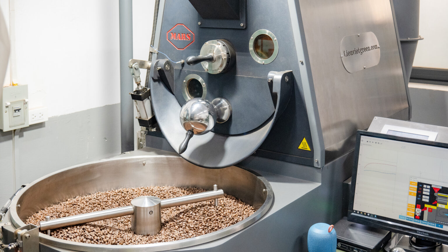 Hệ thống rang MARS 15 AI tại Liên Việt Green | Mars Roaster